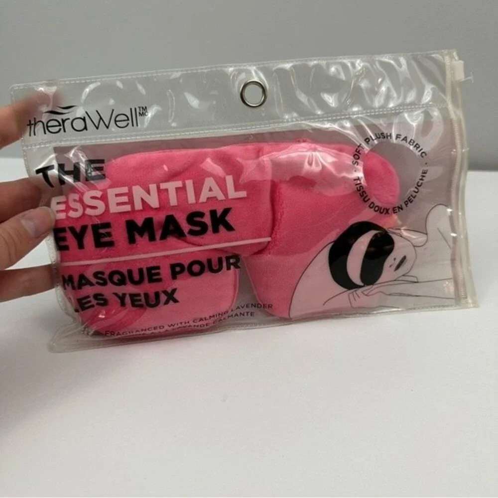 theraWell Pink The Essential Eye Mask NIB Relaxation Casual Night In Fun